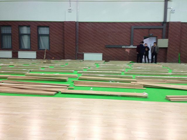 北京大興棗園天健廣場(chǎng)健身房木地板案例