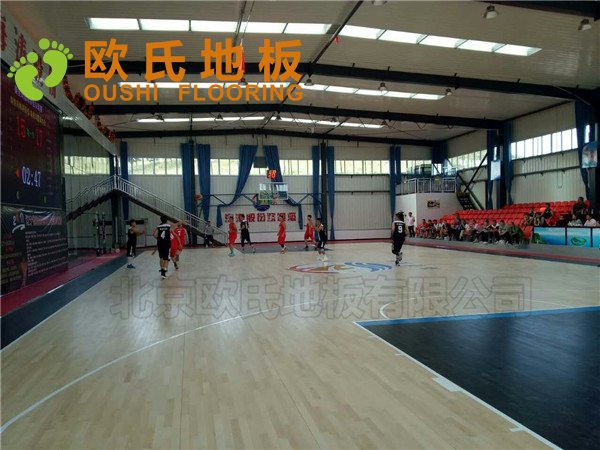 秦皇島海濤萬(wàn)福公司籃球館木地板項(xiàng)目