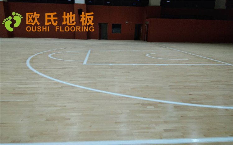 江蘇徐州樹恩中學(xué)籃球館健身房木地板圖片
