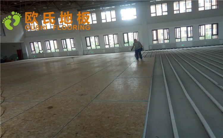 北京順義區(qū)趙全營鎮(zhèn)天順小學(xué)籃球館木地板圖片