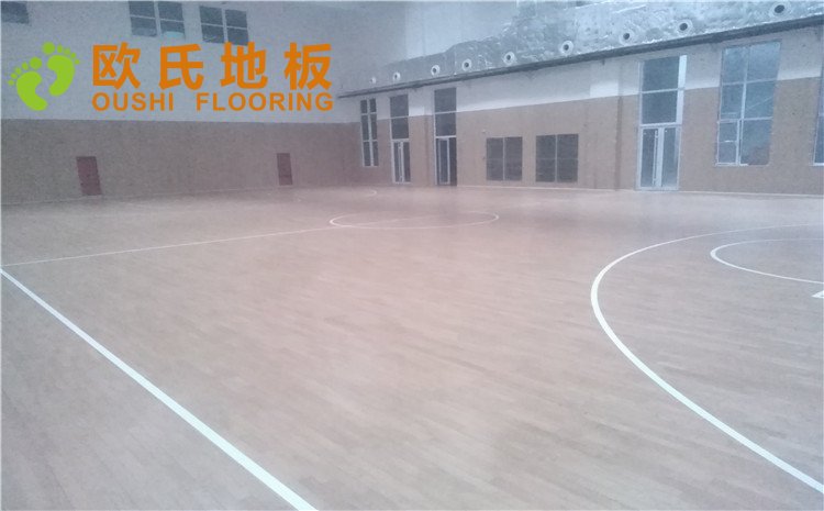 青島市黃島區(qū)濱海街道中心小學(xué)體育館木地板圖片